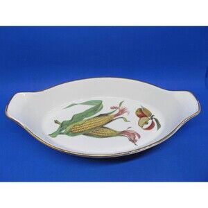 Royal Worcester Evesham Corn 14" Oval Fish Dish VGC